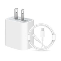 iPhone 14 13 12 11 Fast Charger-Apple MFi Certified-20W PD Type C Power Wall Charger with 6FT Charging Cable Compatible with iPhone 13/13 Pro Max/ 12/