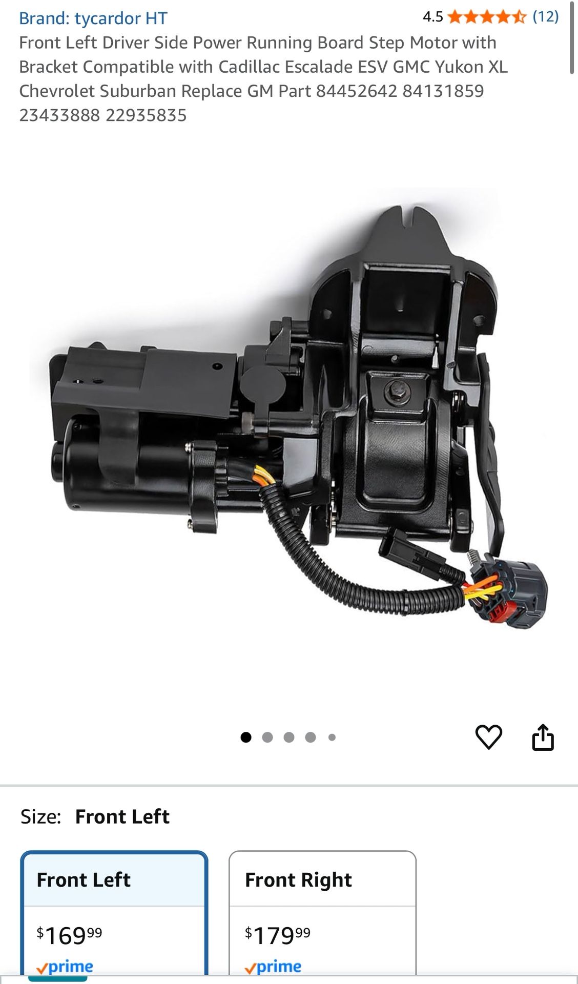 Driver Side Assist Step Motor (contact info removed)2 For Cadillac Escalade ESV GMC Yukon XL
