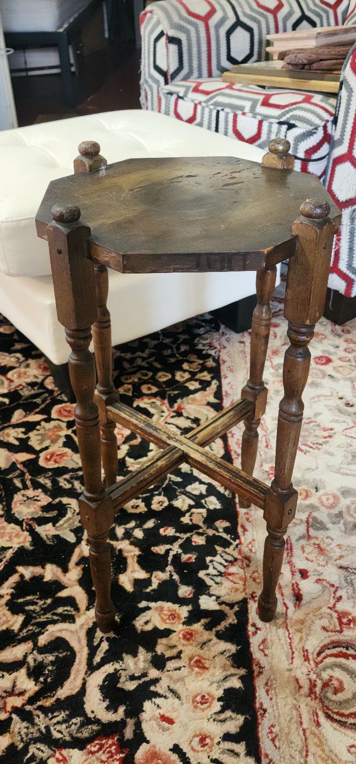 Antique Small Octagonal Side Table