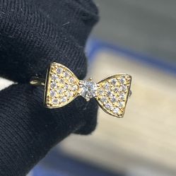 14k Gold Bow Ring Size 7.25