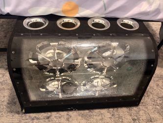 2 12 duals in ported enclosure they bump with led lights