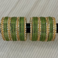 Green & Gold Bangles