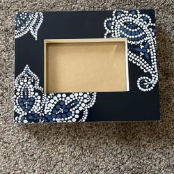 4x6 Blue Floral Photo Frame