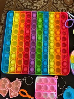 Lot of Pop-it Fidget Keychains