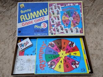 Vintage 1960s board game - Bunny Rummy Chest