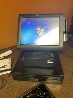 POS system with built in printer;cash draw and digital scale .