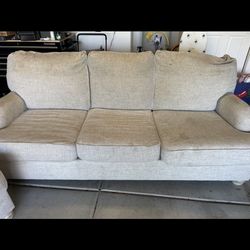 3 seat couch and 2 seat sofa with pillows