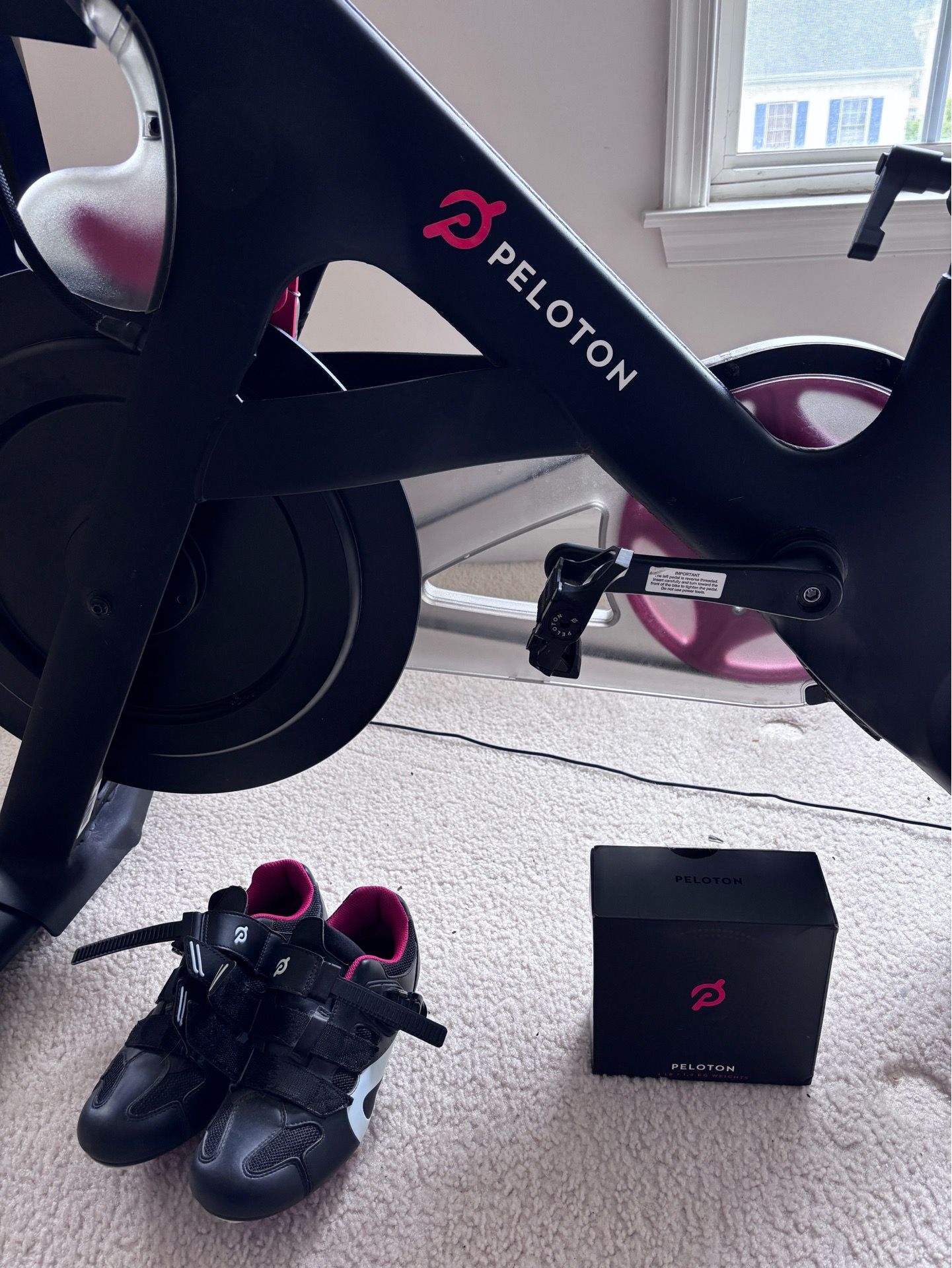 Peloton Bike + Shoes + Weights – Fully Functional, Ready to Ride
