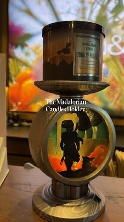 Mandalorian candle holder