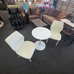 White Finish dining set