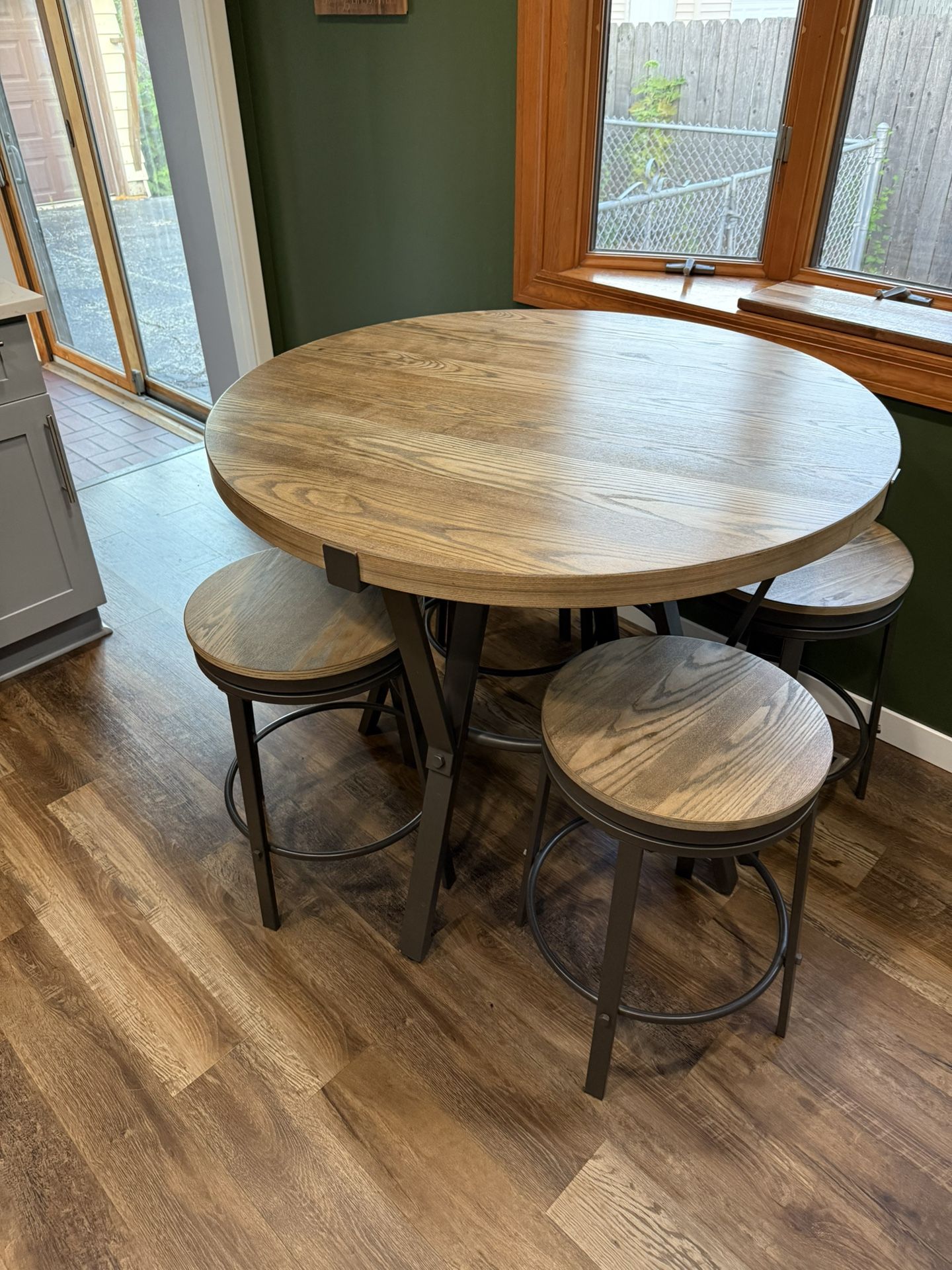 Counter Height, Table, And Four Stools