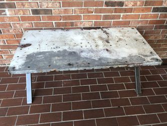 Vintage Chevy C10 roof made into a table