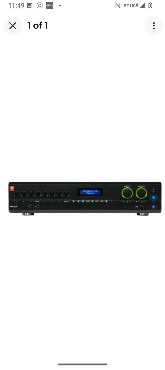 JBL VMA2120 120W Bluetooth Mixer Commercial Amplifier Bar-Nightclub-Restaurant.