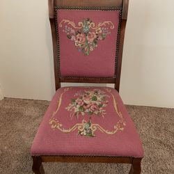 Two Vintage Slipper Chairs On Wheels 