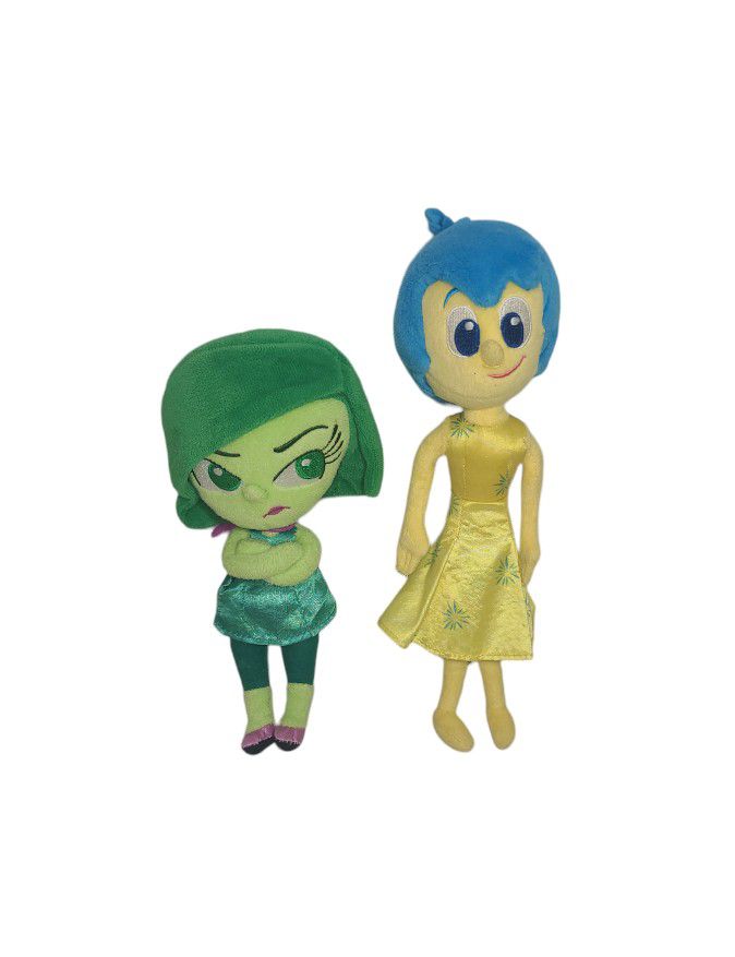 Disney Pixar Inside Out Plush Joy & Disgust Set Of 2 Stuffed Toy - Tomy 