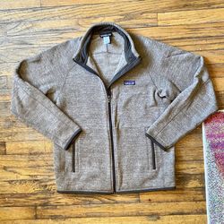 Patagonia brown Better Sweater Mens Full Zip Fleece Jacket Hiking Size M