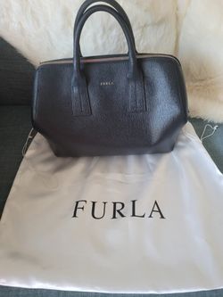 Furla black Saffiano leather bag