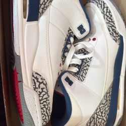 Nike Air Jordan 3 Size 6Y Retro OG Mid True Blue 2016