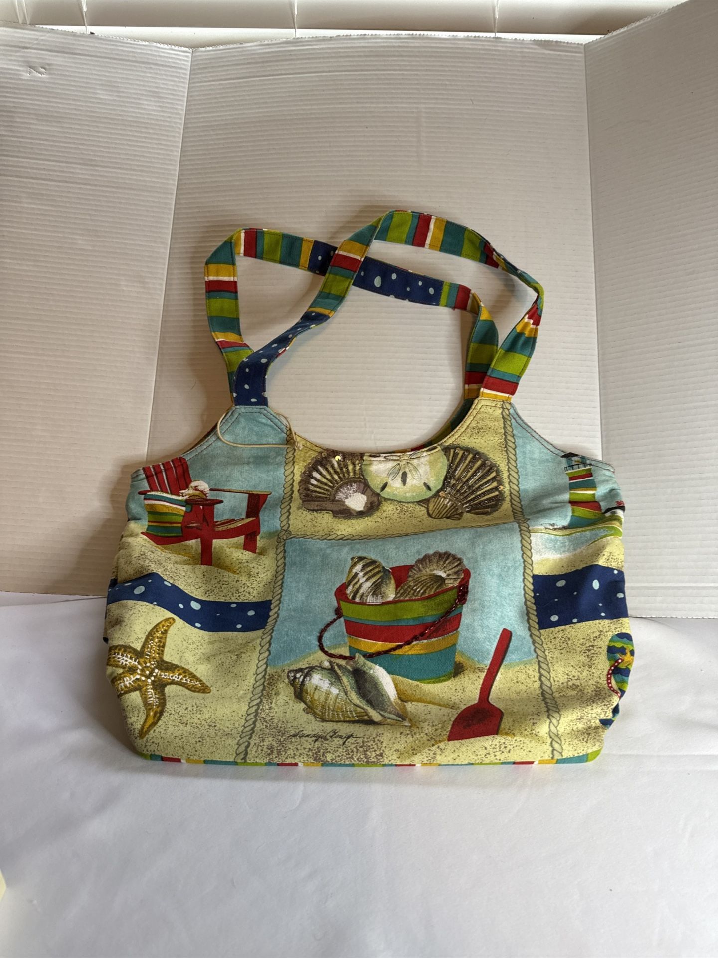 Sandy Clough Beach Canvas, Cloth-Lined, Shoulder/Tote Bag