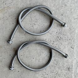 4 ft. Braided Stainless Steel Washing Machine Hoses (2-Pack)