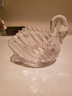 Vintage German 24%-Lead Crystal Open Open Candy Dish/Trinket Box