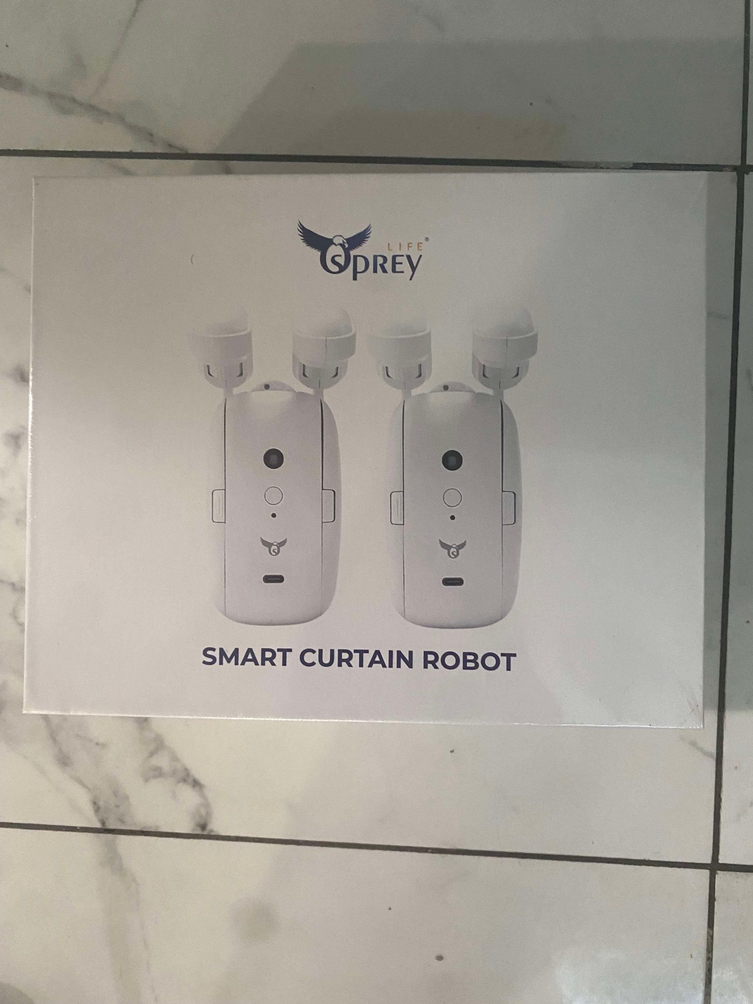 Set of 2 Osprey Smart Curtain Track, Motorized Curtain Rod, Adjustable Length