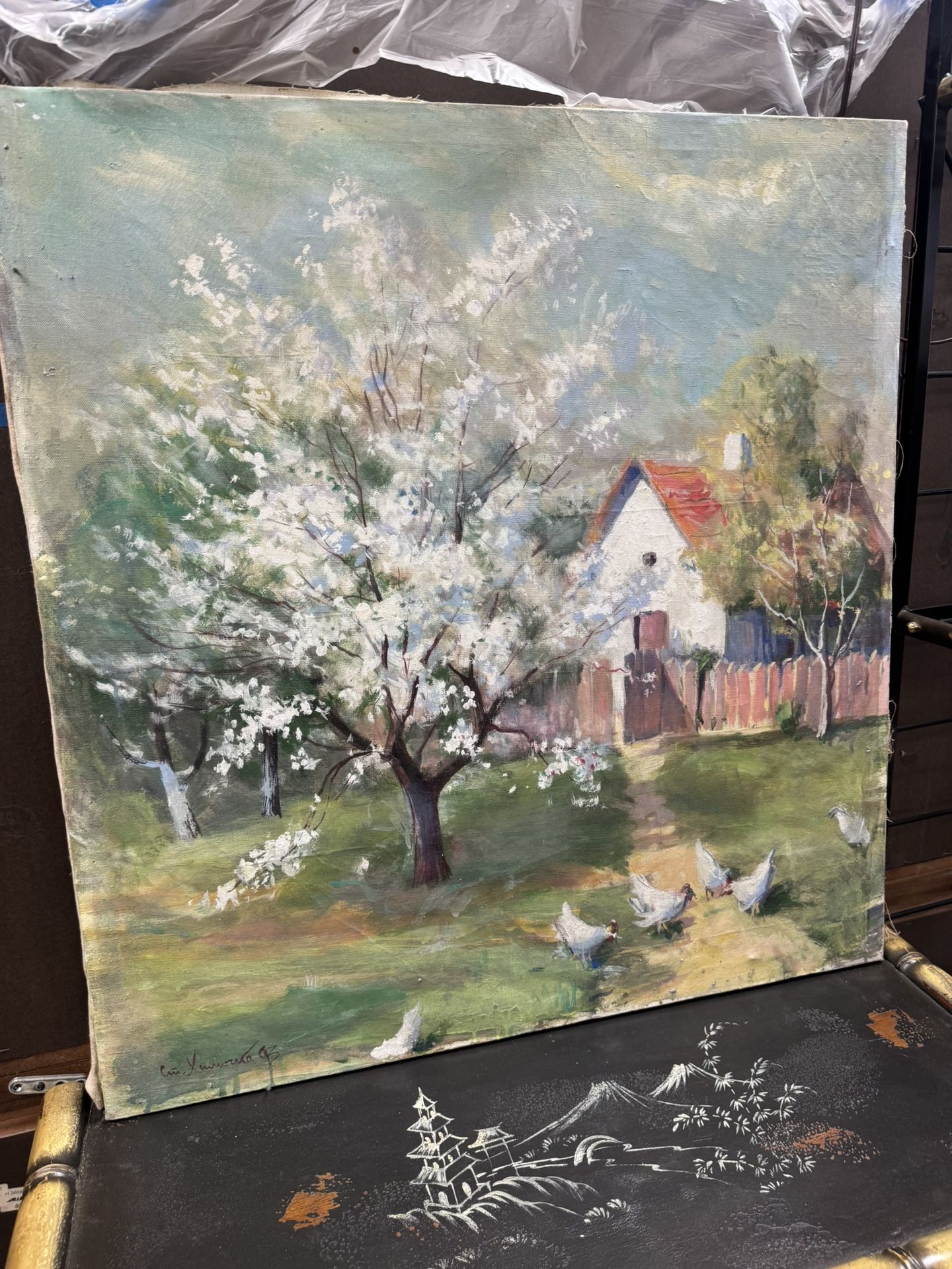 Vintage Beautiful Painting, Signed By Russian Artist - 31” x 33” 