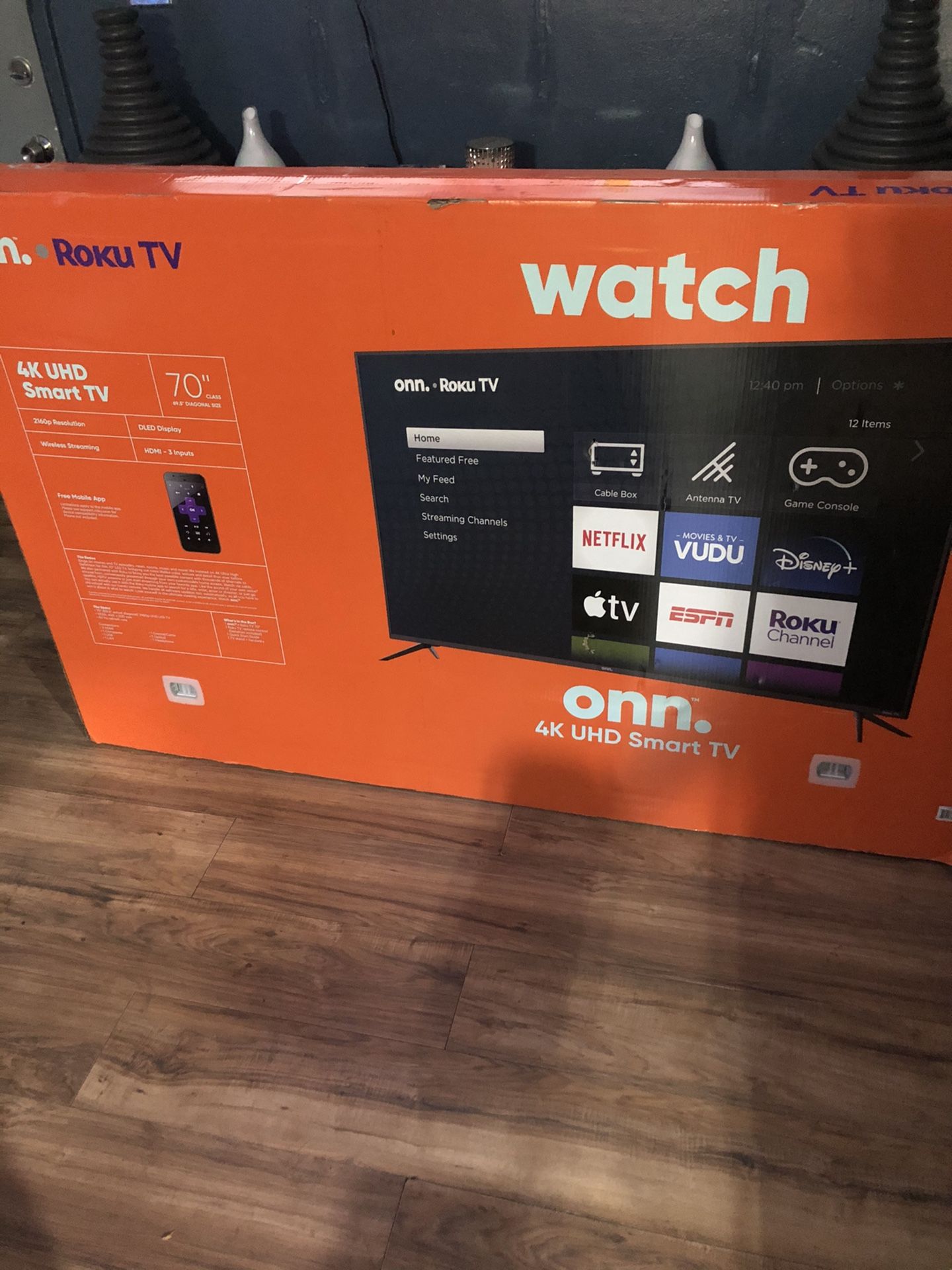 70” Onn Roku TV Brand New in Box with Onn Soundbar 5 Speakers $450