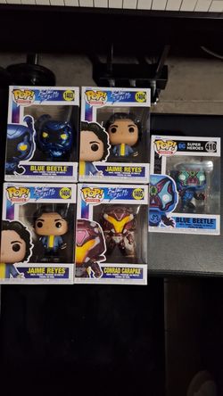 Funko Pop Blue Beetle Movie Set of 5