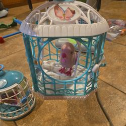 Interactive Tay Bird With Cage