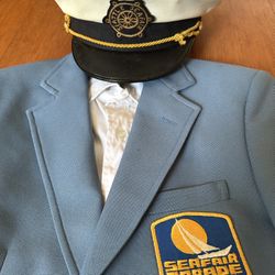 1960s-70s Seattle Seafair Parade Marshal Outfit Hat Jacket Shirt Patch Vintage