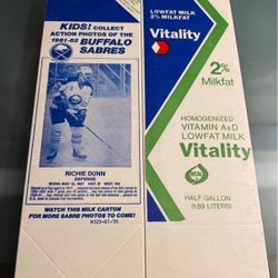 Buffalo Sabres Richie Dunn Old Flat Milk Carton 