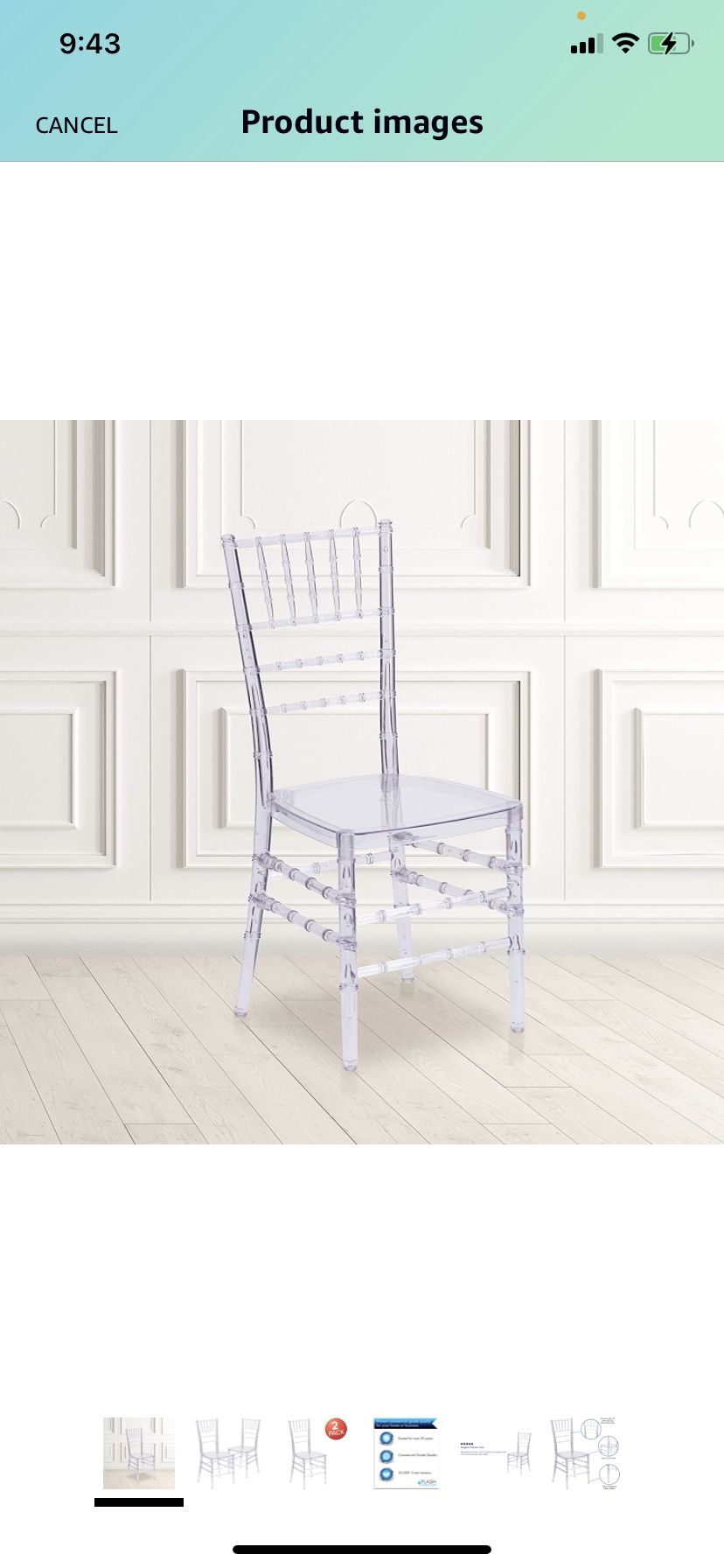 Aryclic Ice Crystal Chairs Set Of 4