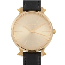 Nixon Kensington Leather 37mm Gold Tone