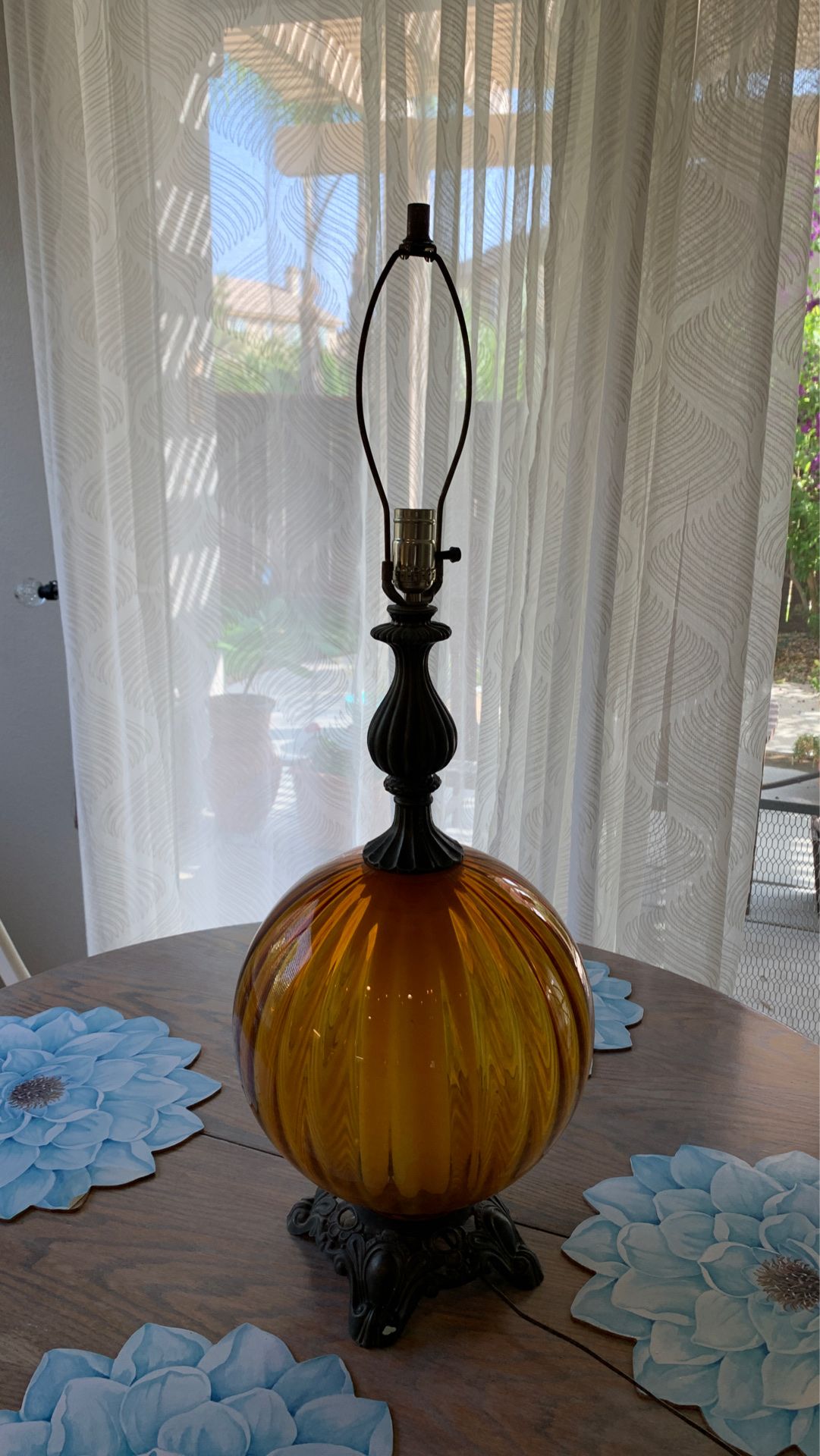 Vintage amber Lamp