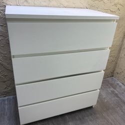 White Four Drawer Dresser - Local Delivery Available for a Fee - See My Items 