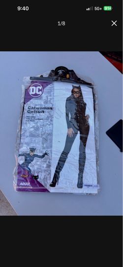 DC Catwoman Catsuit Halloween Costume, Adult Small (CatSuit only) Black Color