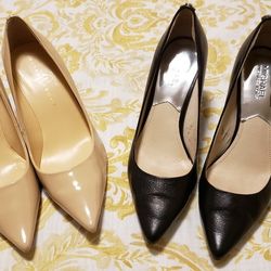 Tan and Black Pumps Size 8.5M/W