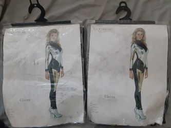 2 Costume New Unopened Metallic Jumpsuit  Halloween Women's 