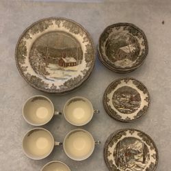 Dishes Plates Bowls, Tea Set