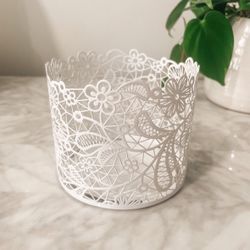 New White Lace Bath and Body Works Candle Holder