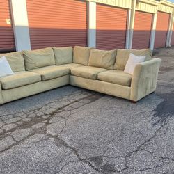 Nice tan sectional (free delivery)