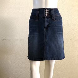 Zoey &  Beth Ladies Dark Washed Denim Jean Skirt Size M