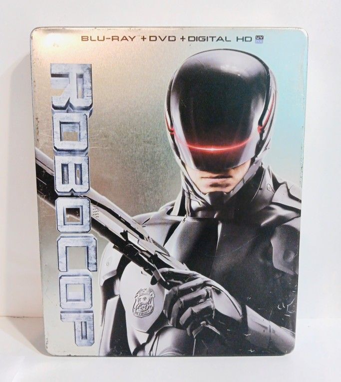 Robocop Blu-Ray/ DVD/UVHD Digital Steelbook 2014 No Scratches On The 2 Discs