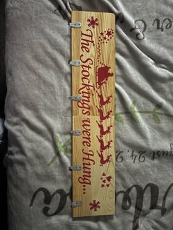 Wooden stocking holder