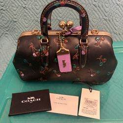 EXTREMELY RARE Only 25 Made Purple Coach Cherry Purse