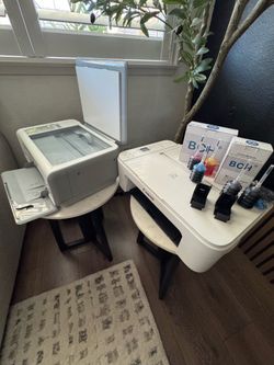 Canon Pixma and HP Colored Inkjet Printers both with Scanners and BCH Refillable Ink bottles!