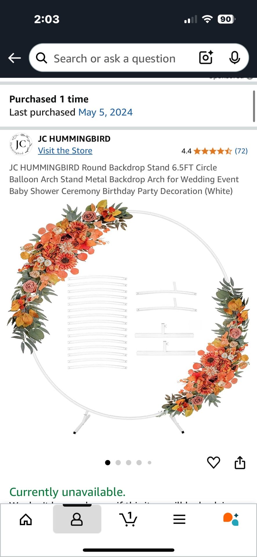 Round Backdrop Stand 6.5ft