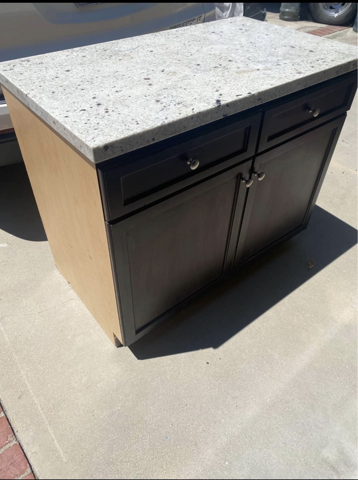 Granite Countertop Island Storage With Drawers