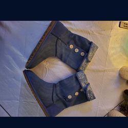 Ugg Blue Jean Boots Ss 8 Hardly Worn